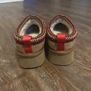 UGG | Shoes | Ugg Mens Brown Suede Slipons With Red Trim 